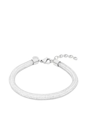 S.OLIVER ARMBAND - AUS EDELSTAHL-MESH MIT FUNKELNDEN ZIRKONIASTEINEN - Armband - silver