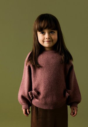 Name it, KNITTED PULLOVER LOOSE FIT - Jersey de punto - wild ginger