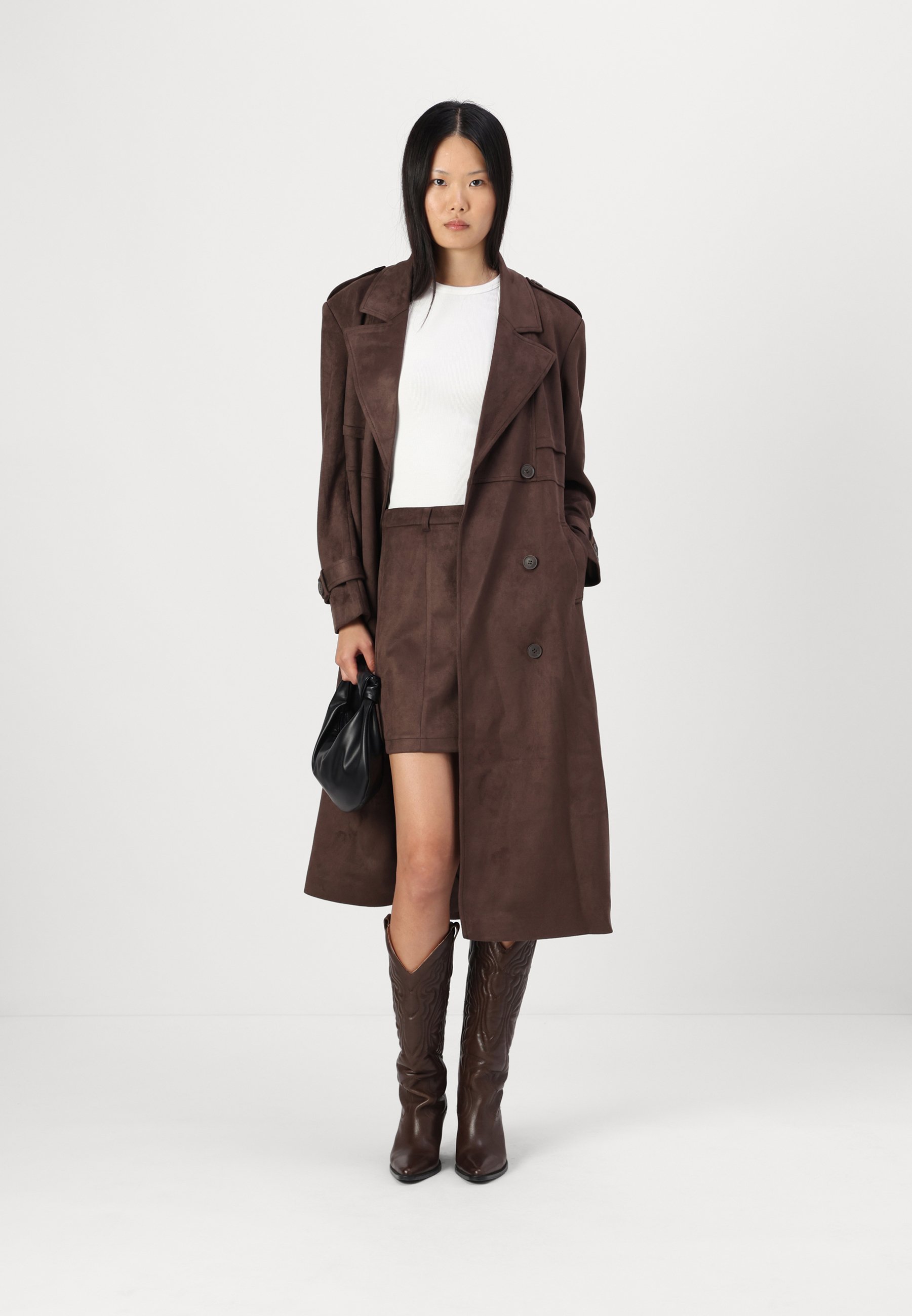 ONLY ONLINA LONG - Trenchcoat - chocolate brown/brown - Zalando