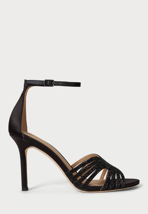 ALLIE EMBELLISHED MULTISTRAP SANDAL - High Heel Sandalette - black
