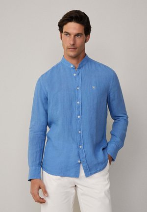 TAILORED FIT LINEN PORTER SHIRT - Hemd - sea blue