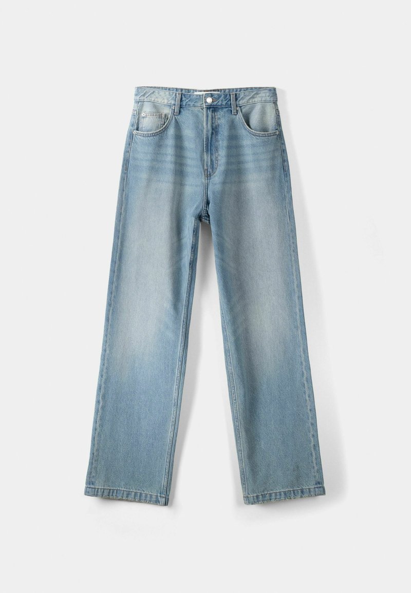 Bershka Straight leg jeans blauw denim/bluedenim