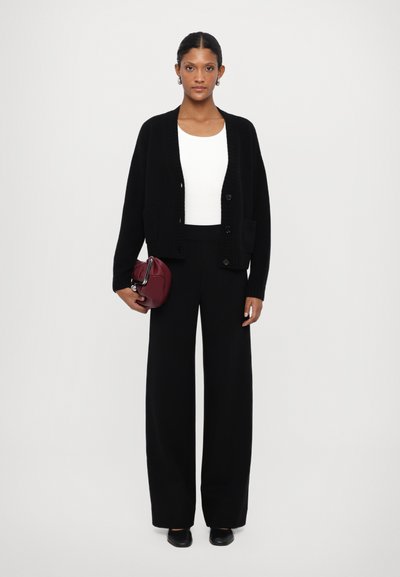 rag & bone IRINA PONTE WIDE LEG PANT - Trousers - black