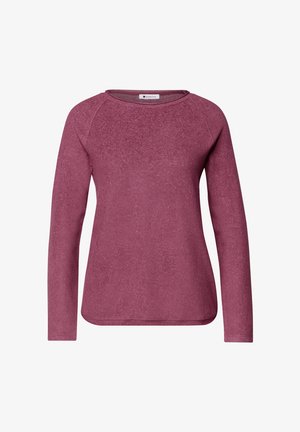 Street One, LANGARM SHIRT MIT RUNDHALS UND ROLLKANTE - Maglietta a manica lunga - dark clouded blush