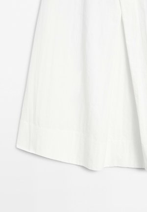 Massimo Dutti, MIDI SKIRT WITH YOKE AND PLEATED DETAIL - Maxirock - white