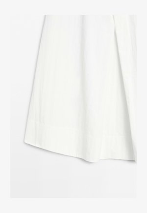 Massimo Dutti, MIDI SKIRT WITH YOKE AND PLEATED DETAIL - Maxinederdele - white
