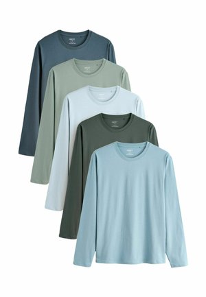 Next, MIXED LONG SLEEVE T-SHIRTS FIVE PACK - Long sleeved top - green