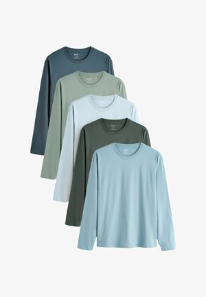 Next, MIXED LONG SLEEVE T-SHIRTS FIVE PACK - Long sleeved top - green