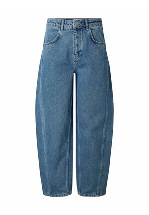 YAS, BARREL FIT JEANS YASCAMEA HW ANKLE - Široke nogavice - light blue denim