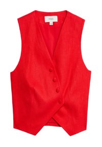 RICH TEXTURED ASYMMETRIC - Chaleco - tomato