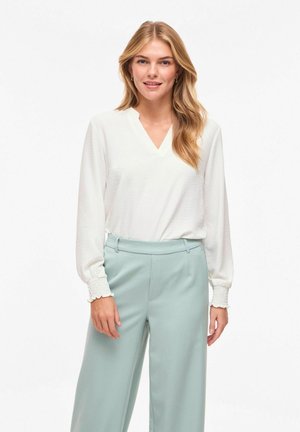 MIT LANGEN ÄRMELN VILOVIE V-AUSSCHNITT - Blouse - snow white