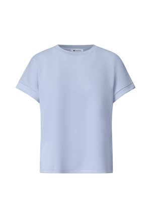 Street One, T-SHIRT IM SILK-LOOK MIT RUNDHALS - T-shirt basique - whispery blue