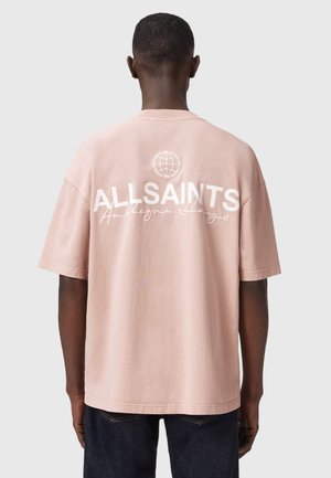AllSaints, EMBLEM CREW - T-Shirt print - sunbaked pink
