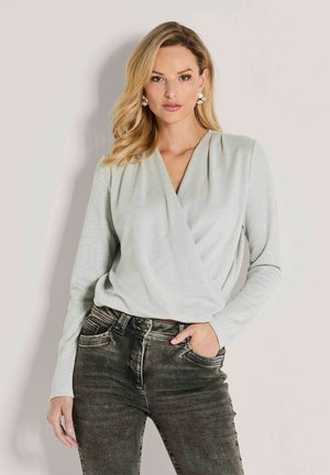 GLAMOURÖSES MIT WICKEL - Bluse - off white/silver