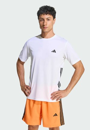 WORKOUT ESSENTIALS BASE 3-STRIPES - Camiseta deportiva - white   black
