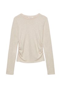 SOFT TOUCH GATHERED - Majica z dolgimi rokavi - beige