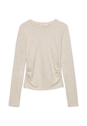 SOFT TOUCH GATHERED - Top s dlhým rukávom - beige