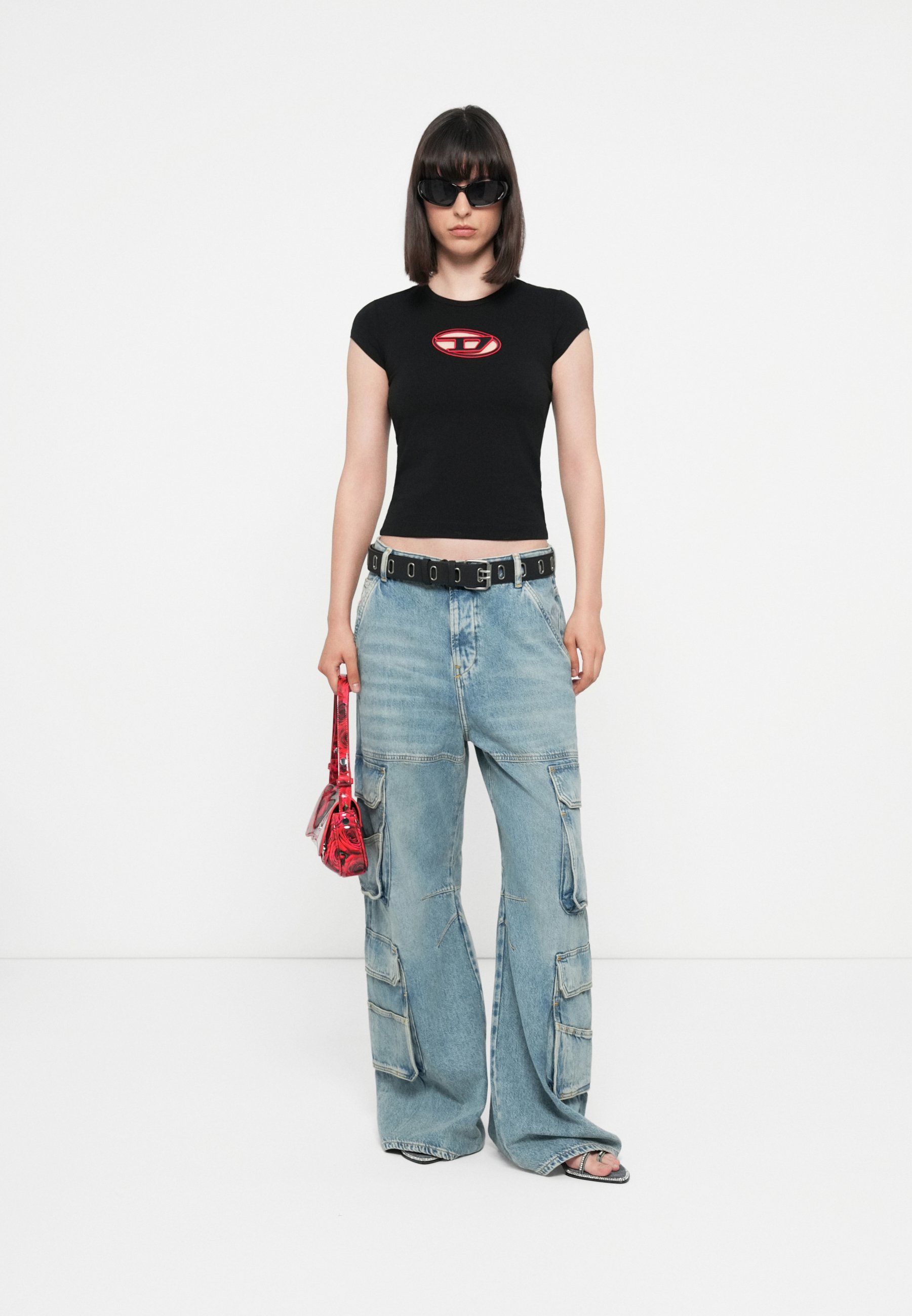 Diesel ANGIE - Print T-shirt - black - Zalando.co.uk