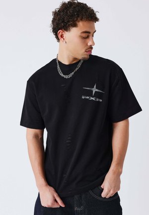 À EFFET TEXTURÉ - T-Shirt basic - noir