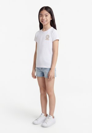 Versace TOPEKA STRETCH NEW LOGO UNISEX 2 PACK - Camiseta estampada - bianco/nero