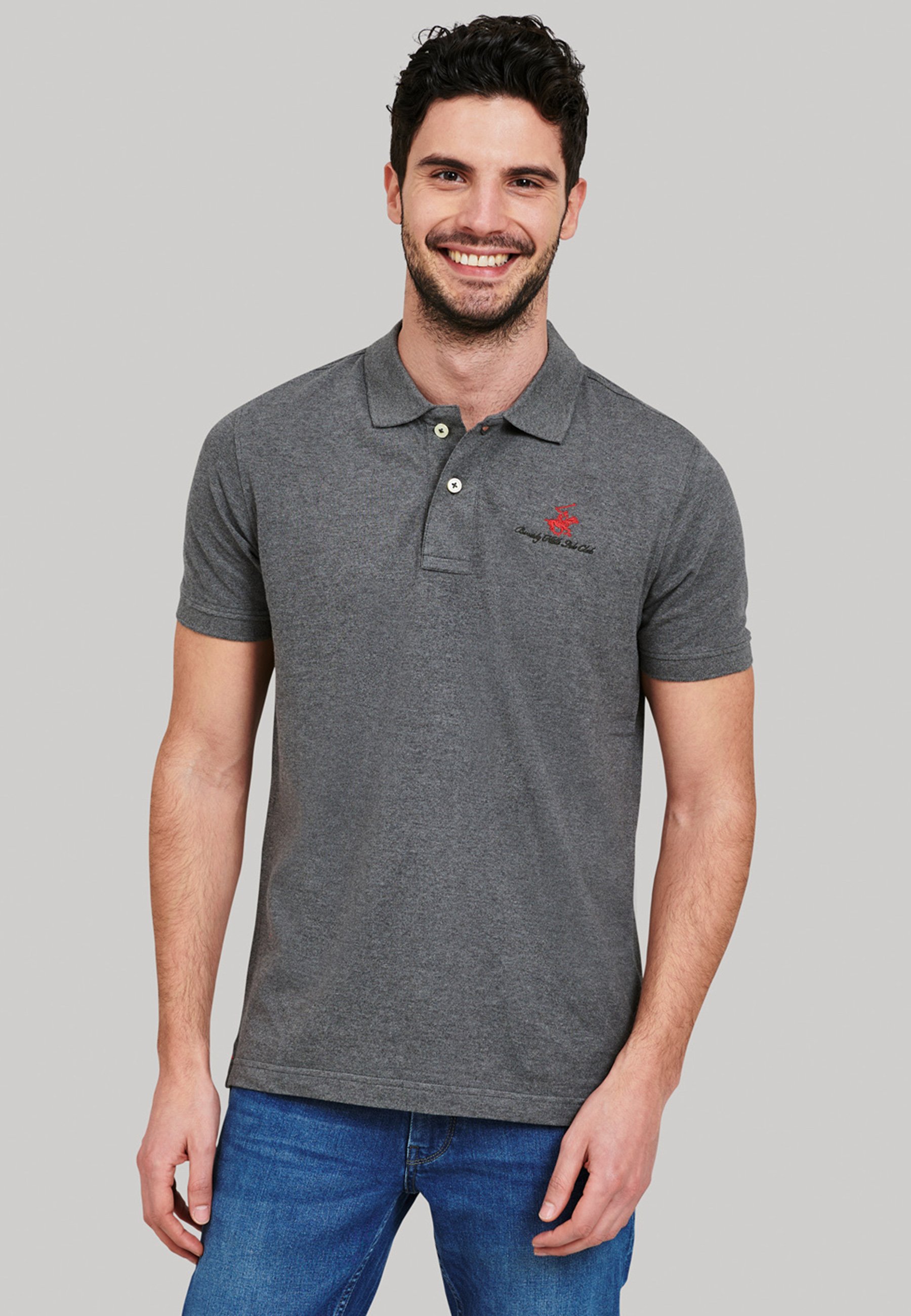 Beverly Hills Polo Club Poloshirt - dark grey/donkergrijs - Zalando.nl