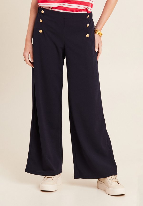 WEITE MIT STEG - Stoffhose - bleu foncé