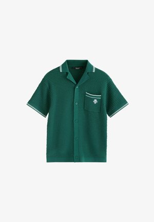 REGULAR FIT - BUTTON THROUGH SHORT SLEEVE - Vesta na kopčanje - dark green