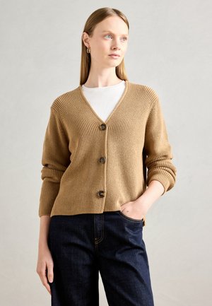 LONGSLEEVE V NECK - Cardigan - pure sand