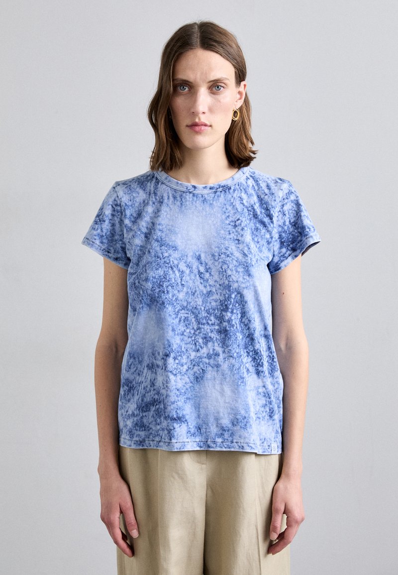 rag & bone SLUB TEE - Triko s potiskem - blue multi