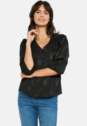FLOWING JACQUARD - Blúzka - black