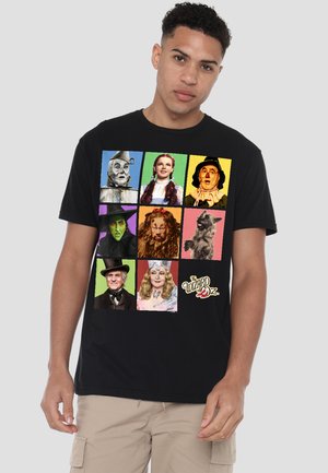 Cotton Soul, WIZARD OF OZ CHARACTER SQUARES - Print T-shirt - black