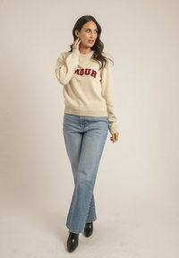 Dona x Lisa COL ROND PUR MESSAGE KOURI - Pullover - beige