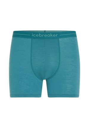 Boxers de hombre en color turquesa con una textura suave, que cuentan con una cinturilla flexible con el logo "icebreaker" y un diseño de bolsa contorneada.