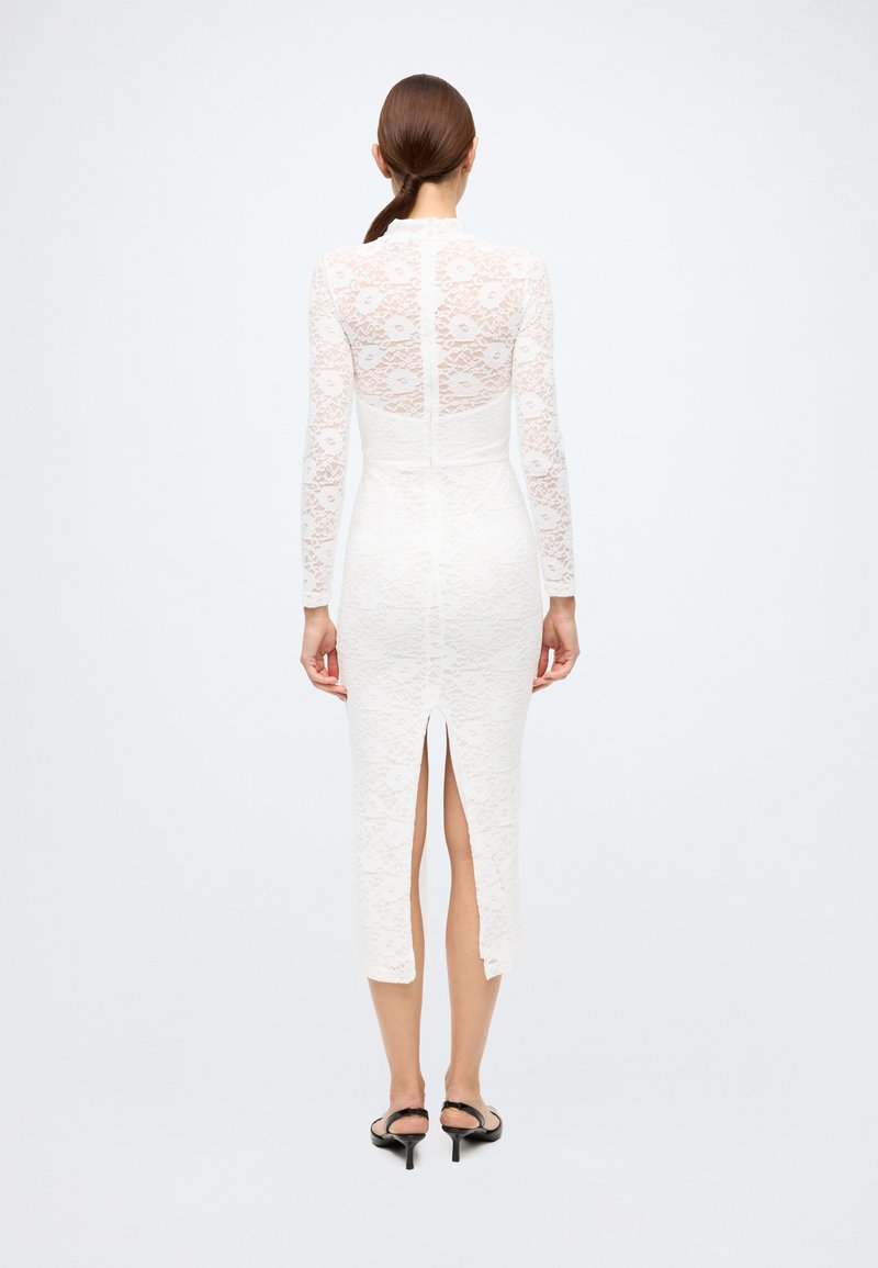 knee length dresses for ladies Aurelia Lace Trim Maxi Dress in Black | OMNES | Ethical & Affordable  Clothing main image 1