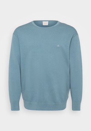Calvin Klein WAFFLE TEXTURE SWEATER - Džemperis - goblin blue