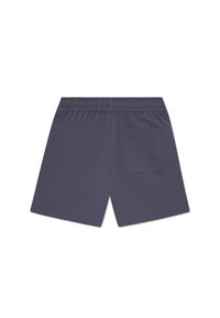 Șorturi bleumarin din material texturat, cu un brâu elastic și un buzunar posterior. Design simplu și funcțional, cu un croi lejer.