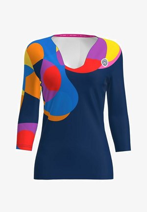 BIDI BADU Langarmshirt - dunkelblau bunt