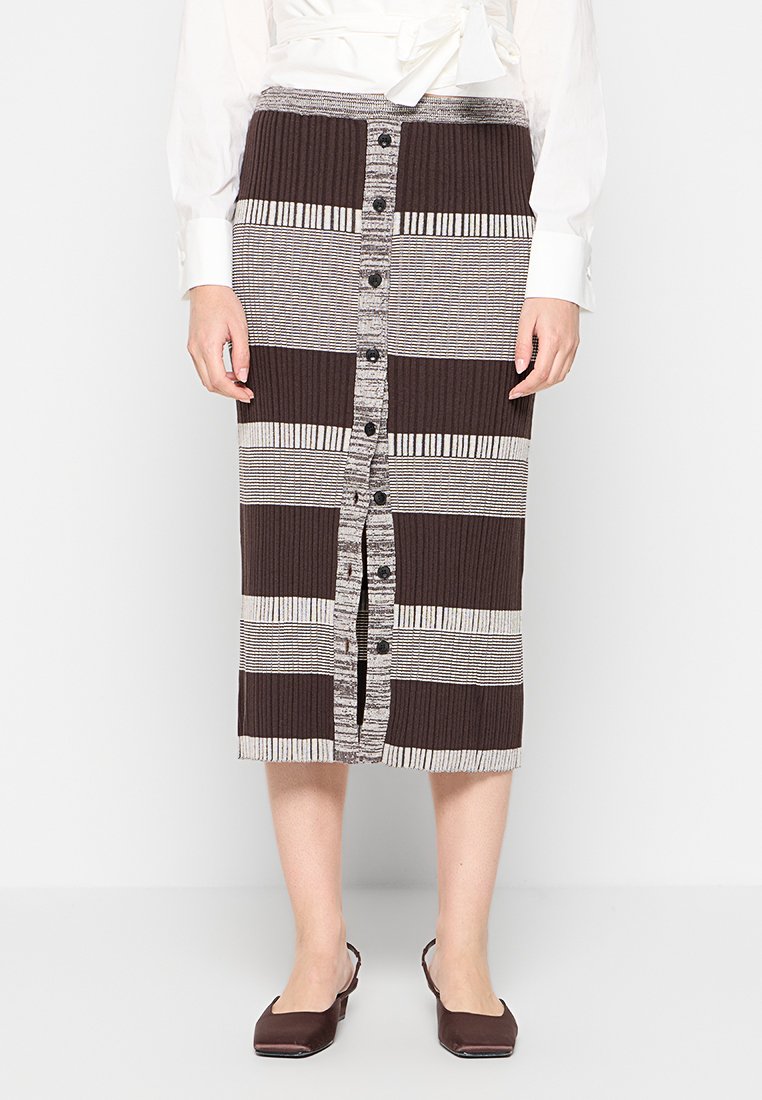 Proenza Schouler White Label Kokerrok donkerbruin Proenza Schouler White Label Kokerrok donkerbruin