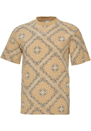 Karl Kani SMALL SIGNATURE  - T-Shirt print - sand black white
