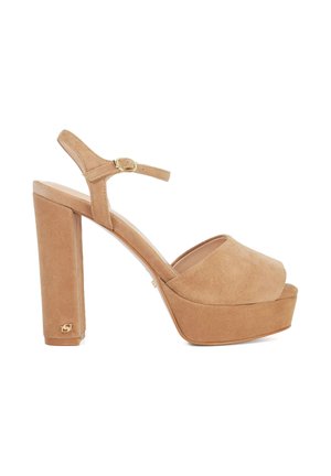 MAYCI OPEN TOE - Platform sandals - camel