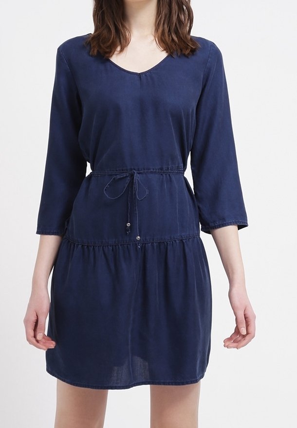 esprit blue dress Vintage Esprit Blue Silk Embroidered Dress  GrandDays