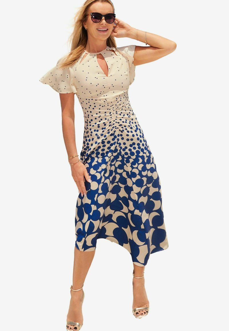 Lipsy RUCHED FRONT KEYHOLE CUT OUT REGULAR FIT - Denné šaty - polka dot