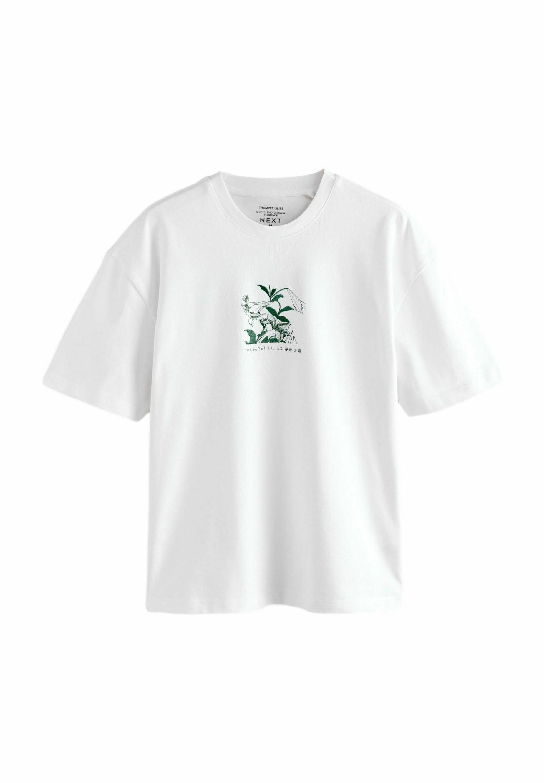 Next ARTIST LICENCE - Print T-shirt - white hokusai floral