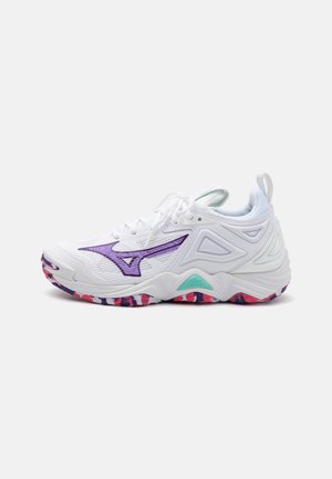 WAVE MOMENTUM 3 - Volejbalové boty - white/violet indigo/camellia rose