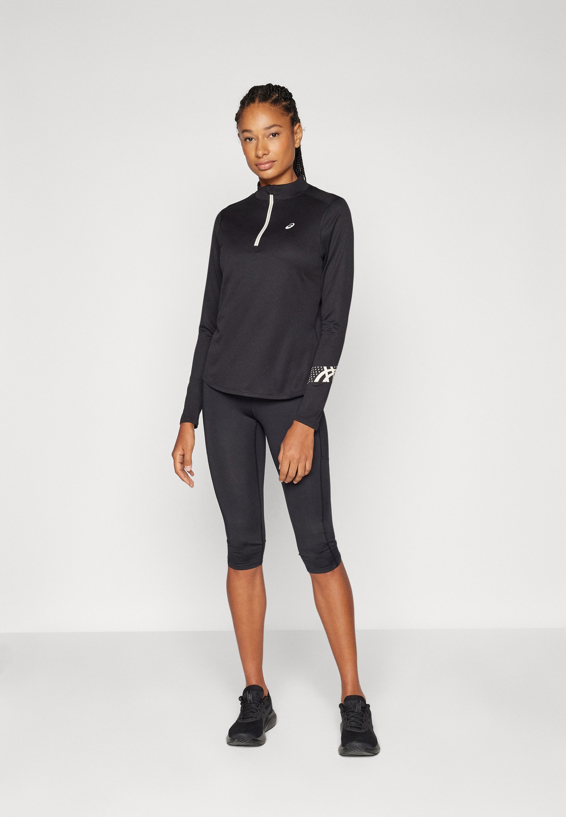 ASICS ICON 1/2 ZIP TOP - Long sleeved top - performance black