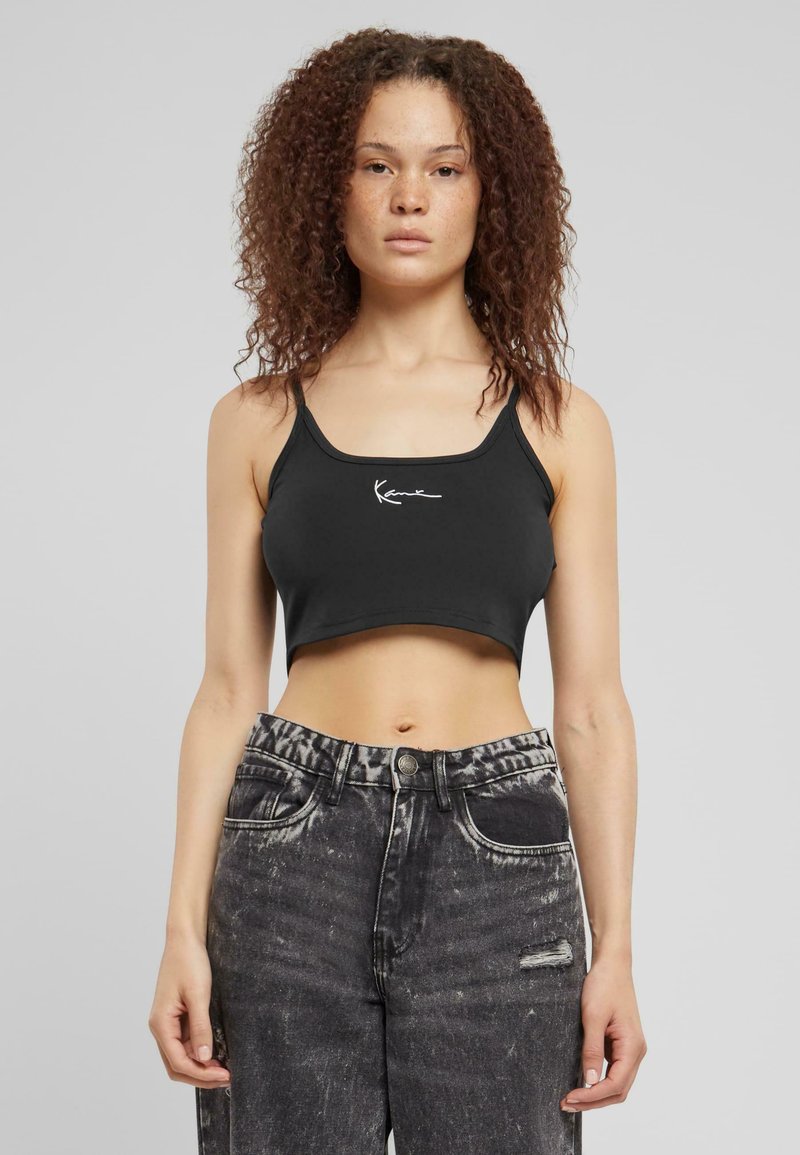 Karl Kani - SMALL SIGNATURE ESSENTIAL CROP - Top - black, Ingrandire