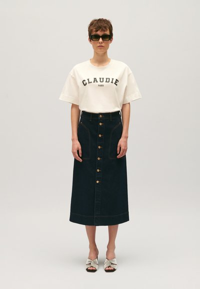 Claudie Pierlot T-SHIRT MANCHES COURTES CLAUDIE PARIS - T-Shirt print - ecru