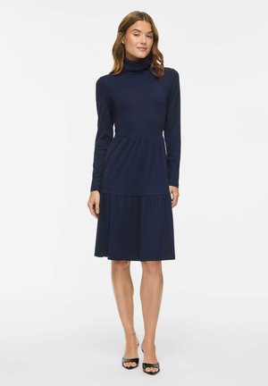 VILA SHORT DRESS VIHOLLIE TURTLENECK - Dzsörzéruha - navy blazer