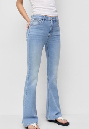 Flared Jeans - blue denim