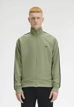 Sweater met rits - verde oliva